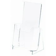 Plymor Clear Acrylic Tri-Fold Brochure Literature Holder (Countertop), Fits Documents Up to 4" Wide (12 Pack)