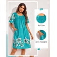 thumbnail image 3 of Ekouaer Moo Moos for Women Button House Dresses with Pockets Mumu, 3 of 7