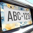 thumbnail image 6 of 1 Pcs Blue and Yellow License Plate Frame, License Plate Cover for Car Decorative Parts, Aluminum License Plate Bracket Holder Rust-Proof Weather-Proof for US Standard Car, 6 of 9