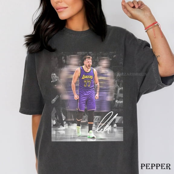 Comfort Colors Luka 77 Basketball T-Shirt, Vintage Sports Graphic Tee