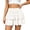 White, variant on Arlun Women's Layered Ruffle Mini Skort Skirt Ruched Fold Low Waist Stretchy Cute Cake Skirts with Shorts Underneath Solid Color Soft Comfort Layered Y2k Style Summer Skorts White XL