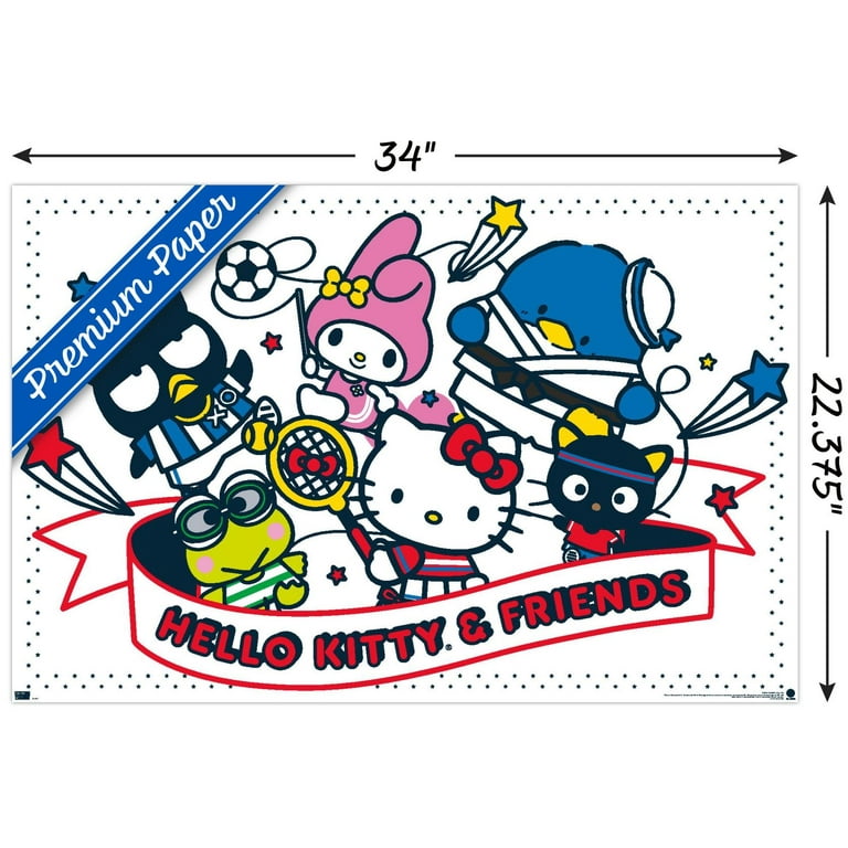 Hello Kitty and Friends: 21 Sports - Group Wall Poster, 22.375