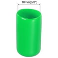 thumbnail image 2 of Uxcell 200Pcs 2mm Rubber End Caps Cover Vinyl Screw Thread Protector Round Wire Shelf Caps Green, Green 10mm 200, 2 of 5