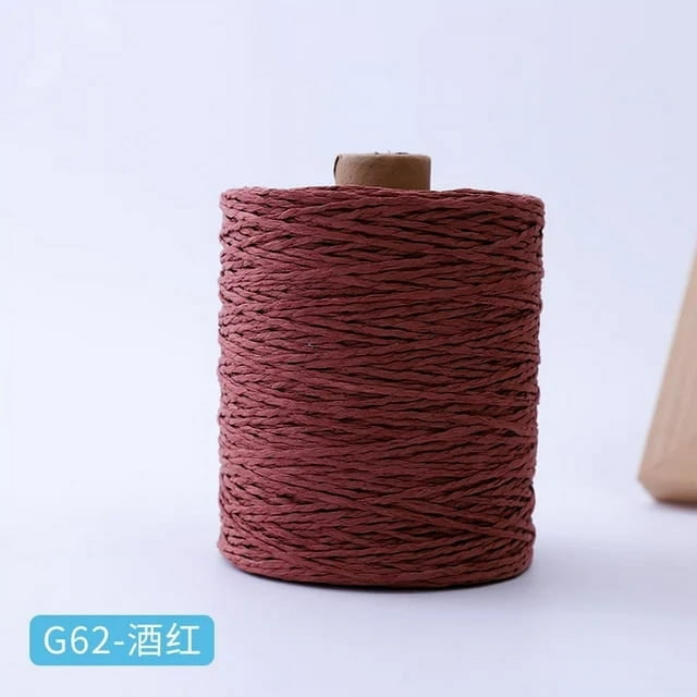 Raffia Yarn Knitting Crochet Paper Straw Rope Thread For Weaving Summer Handmade Hat Basket Handcrafts Tricots DIY Material Rug
