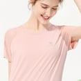 thumbnail image 3 of CAMEL Women's Athletic Summer Crew Neck Short-Sleeve T-shirt Pink, 3 of 7