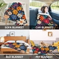 thumbnail image 2 of Yayeee Throw Blanket for Couch Soft Warm 60" x 80" Sofa Chair Bed Decoration, Bright Colorful Flowers Pattern, 2 of 7