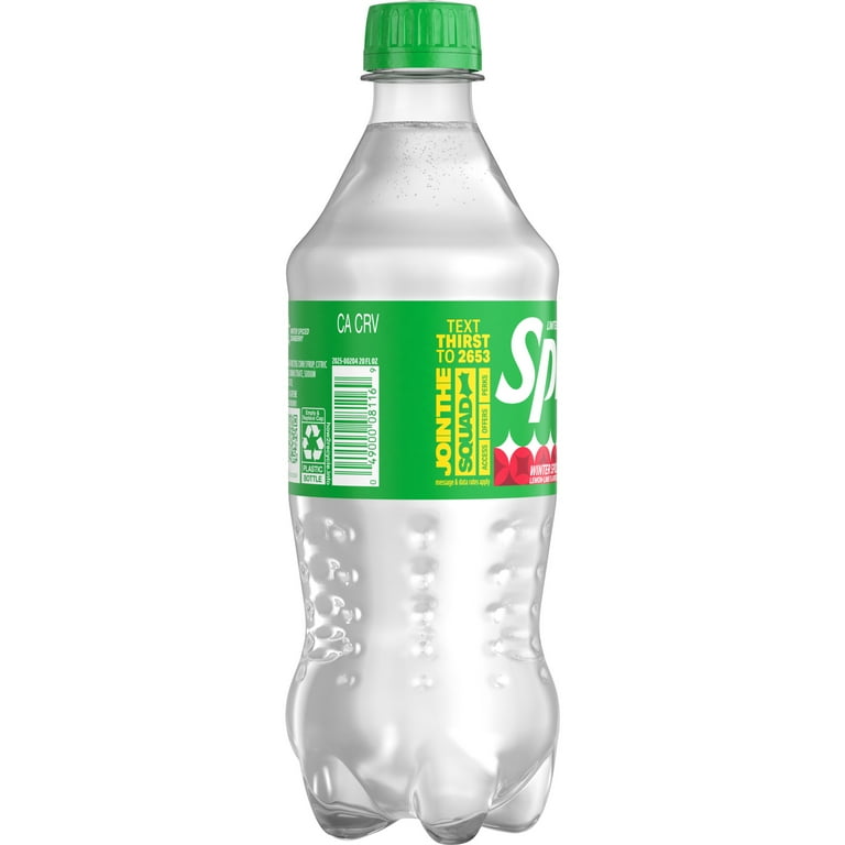 Sprite Winter Spiced Cranberry, Lemon Lime Soda Pop, 20 fl oz