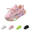 thumbnail image 4 of Otqutp Baby Toddler Rubber Foam Light up Sneakers Lace Lightweight Toddler First Walking Non Slip Sport Shoes Running Outdoor, 4 of 7
