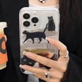 thumbnail image 2 of Compatible with iPhone Case,Cute Elegance Cat Clear [ Drop&Camera Lens Protection] Shockproof Cover Phone Case (Clear,iPhone 12), 2 of 5