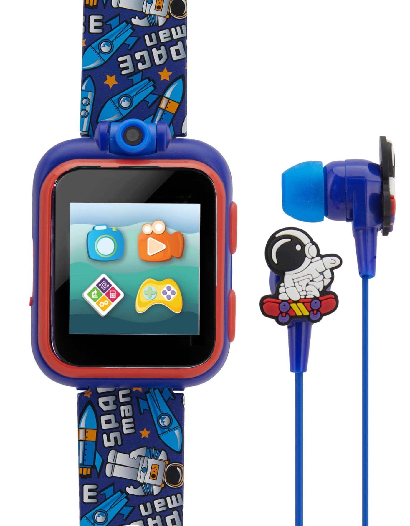 iTech Junior Boys Earbuds & Smartwatch Set - Blue Space 900148M-40-032