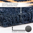 thumbnail image 2 of mDesign Entryway Doormat with Natural Fibers Decorative Script - Natural/Navy, 2 of 8