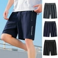 thumbnail image 3 of Wide Leg Men Shorts Summer Ice Silk Short Sweatpants, 3 of 5