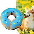 thumbnail image 3 of CSChome Cat Cone Collars Pet Collar Cartoon Printing Fastener Adjustment Inflatable Lick-Proof After Surgery Supplies, 3 of 7