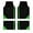 Black and Green, variant on Leadwolf Car Floor Mats Universal for MINI for E Countryman Yellow Velvet Colored Stripe Waterproof Front Rear Liner Carpet 4pcs
