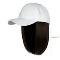 thumbnail image 2 of ZHENHONG Women Baseball Caps Cap With Hair Extensions Straight Short Bob Hairstyle Adjustable Removable Wig Hat Ash Blonde Mix Bleach Trucker Hat, 2 of 2