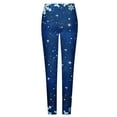 thumbnail image 5 of DeHolifer Women Christmas Leggings Plus Size High Waist Workout Pants Tummy Control Printed Holiday Legging Tights Yoga Pants Blue 2XL, 5 of 5