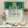 thumbnail image 6 of Kitchen Valances for Window, St. Patrick Day Lucky Word and Dwarf Light Filtering Rod Pocket Valance Curtain, Irish Green Shamrock Leaves Short Curtains Window Topper for Bedroom Living Room 42x12in, 6 of 9