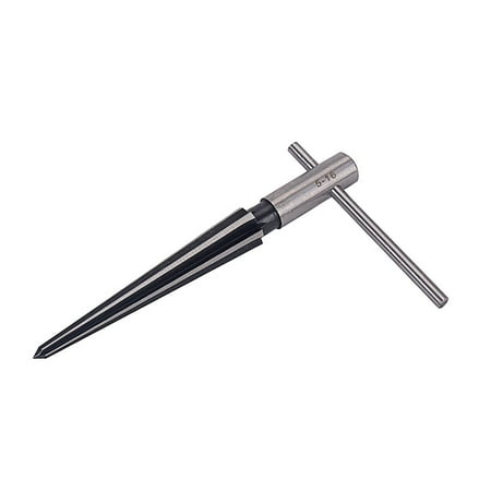 

5-16mm R142 Hole Hand Held Reamer T Handle Tapered 6 Fluted Chamfer Reaming Guitar Woodworker Luthier Cutting Tools (Silver)