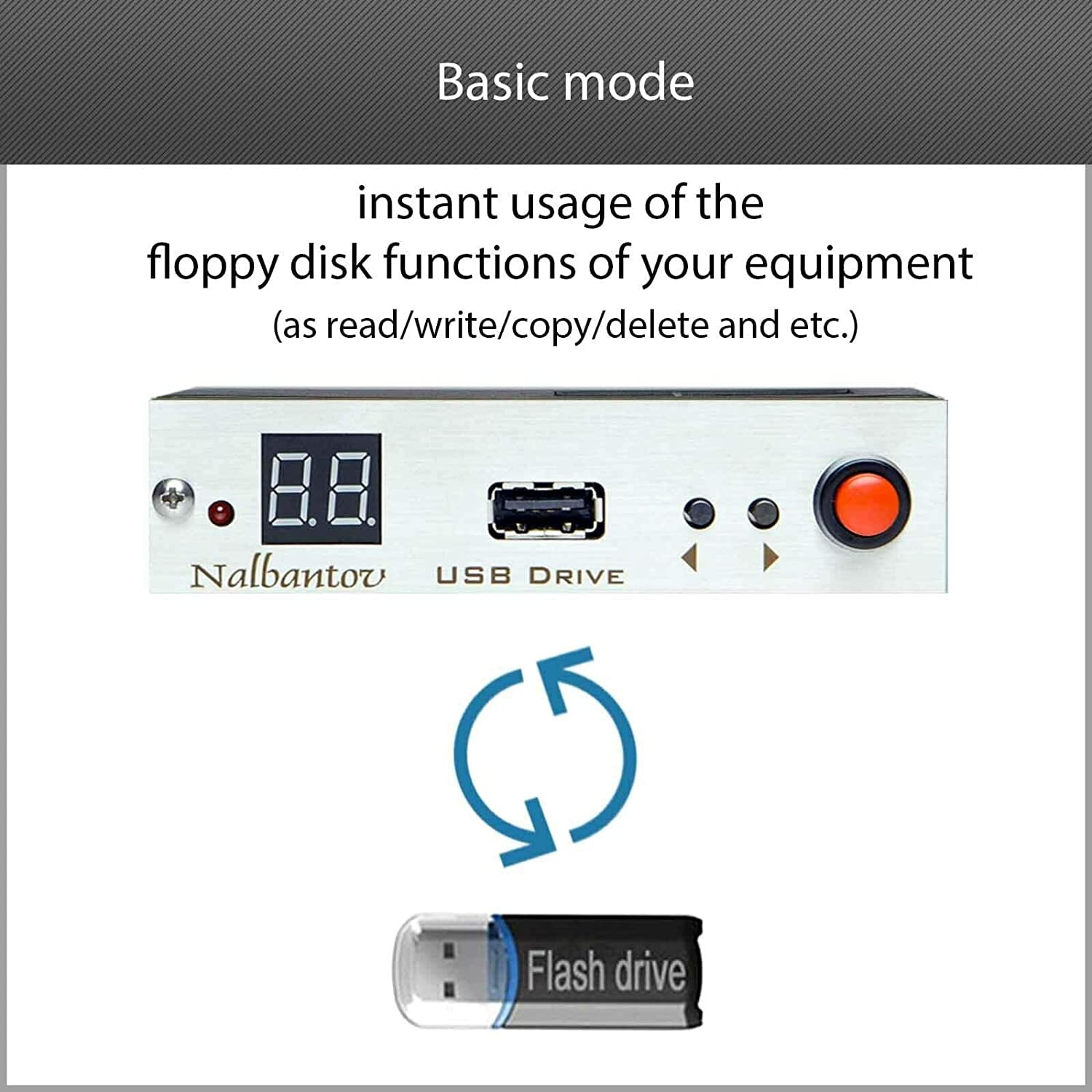 Nalbantov USB Floppy Disk Drive Emulator N-Drive Industrial for Brother BES-1210AC and BE-1201B-AC