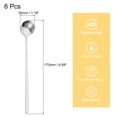 thumbnail image 2 of Unique Bargains 6Pack 7' Stainless Steel Long Handle Teaspoon Coffee Spoon for Stirring, Silver, 2 of 4