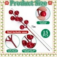 thumbnail image 3 of Watayo 60 Pcs Branches de Pin de Noël Normand avec Tiges de Baies Rouges - 14 Pouces Verdure Artificielle Tiges de Pin Normand - Aiguilles de Pin Feuillage Faux pour Bricolage Décoration Maison, 3 of 7