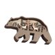 thumbnail image 5 of Decoraciones de talla de madera de animales, madera de animales del bosque 3D artesanía de animales de madera luminosa con materiales ecológicos ligeros, 5 of 8