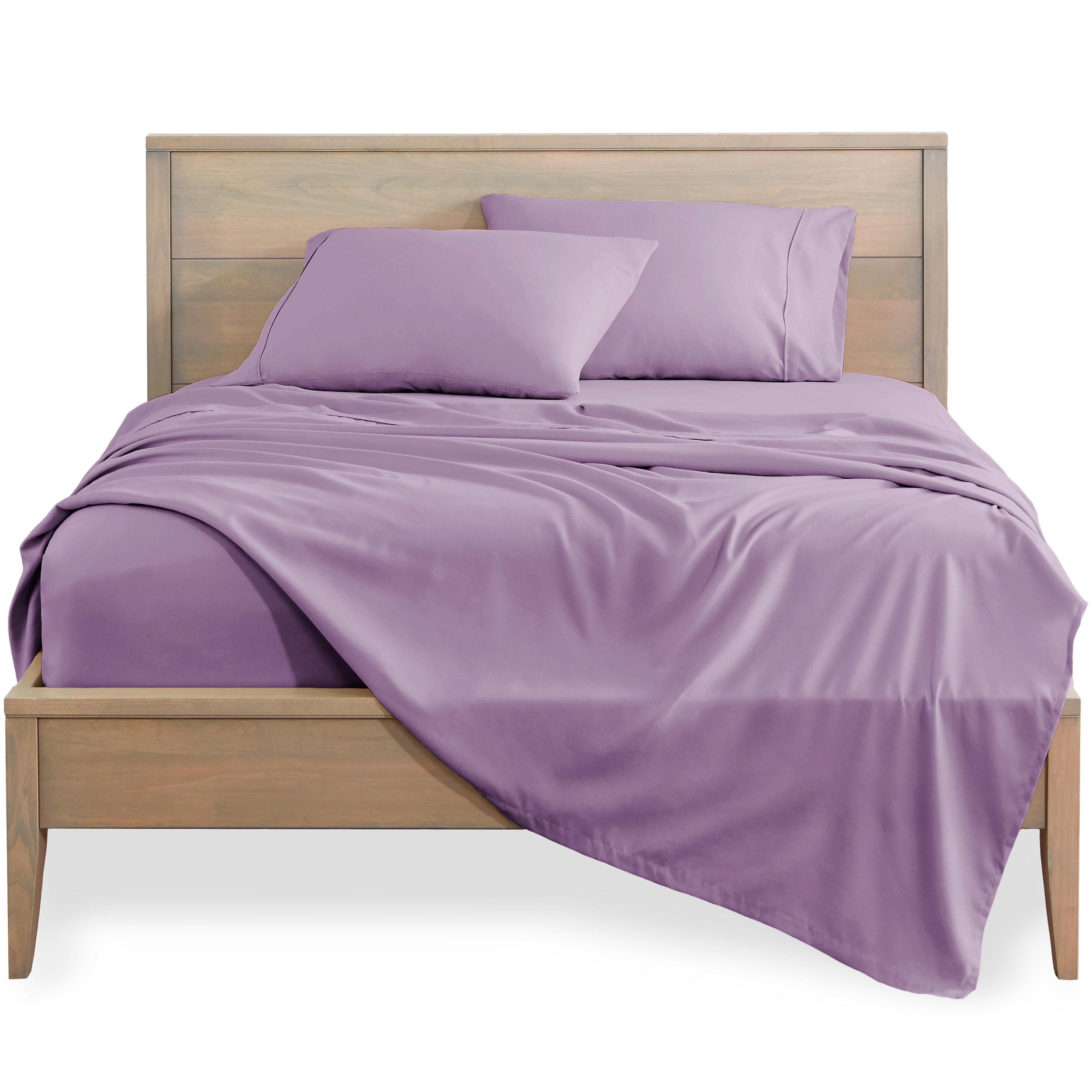 Bare Home Double Brushed Microfiber Sheet Set (Twin XL, Lavender