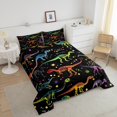 thumbnail image 4 of Erosebridal Dinosaur Skeleton Bedding Queen Comforter Set, Neon Colorful Down Comforter, Cartoon Dots Decor, Reversible, 4 of 8