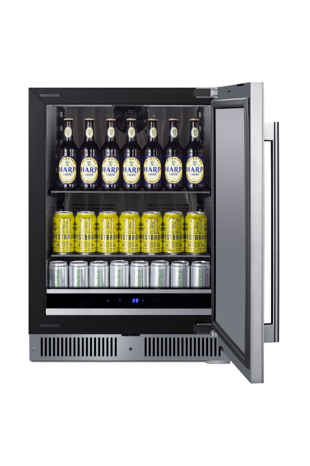Summit Sdhr2444lhd 24" Wide 3.1 Cu. Ft. Compact Freezerless Refrigerator - Stainless Steel