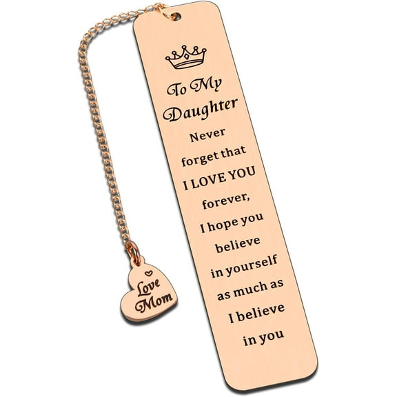 Christmas Stocking Stuffers for Teen Girls 14-16, Daughter Gifts from Mom, to My Daughter 16th 18th 21st Birthday Gift Inspirational Bookmark, Birthday Gift for Daughter Adult, College Girls Stuffers