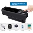 thumbnail image 2 of Car Seat Gap Filler, Car Seat Organizer Front Seat Gap Filler with 2 USB Charging, Multifunctional Car Pocket Organizer Seat Console Gap Filler for Cell Phones, Keys, Cards, Wallets(Black), 2 of 7