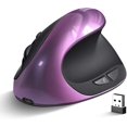 thumbnail image 1 of Ratón inalámbrico ergonómico, ratón vertical recargable mano derecha ratón pequeño ajustable 800/1200/1600 Dpi para computadora portátil, púrpura TA, 1 of 5