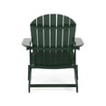 thumbnail image 5 of Outdoor Adirondack Chair, Fire Pit Reclining Chair with Slatted Seat Back & Wide Arm Rests, Wood Patio Chair for Garden Backyard Porch Lawn Pool Deck, Dark Green, 5 of 8