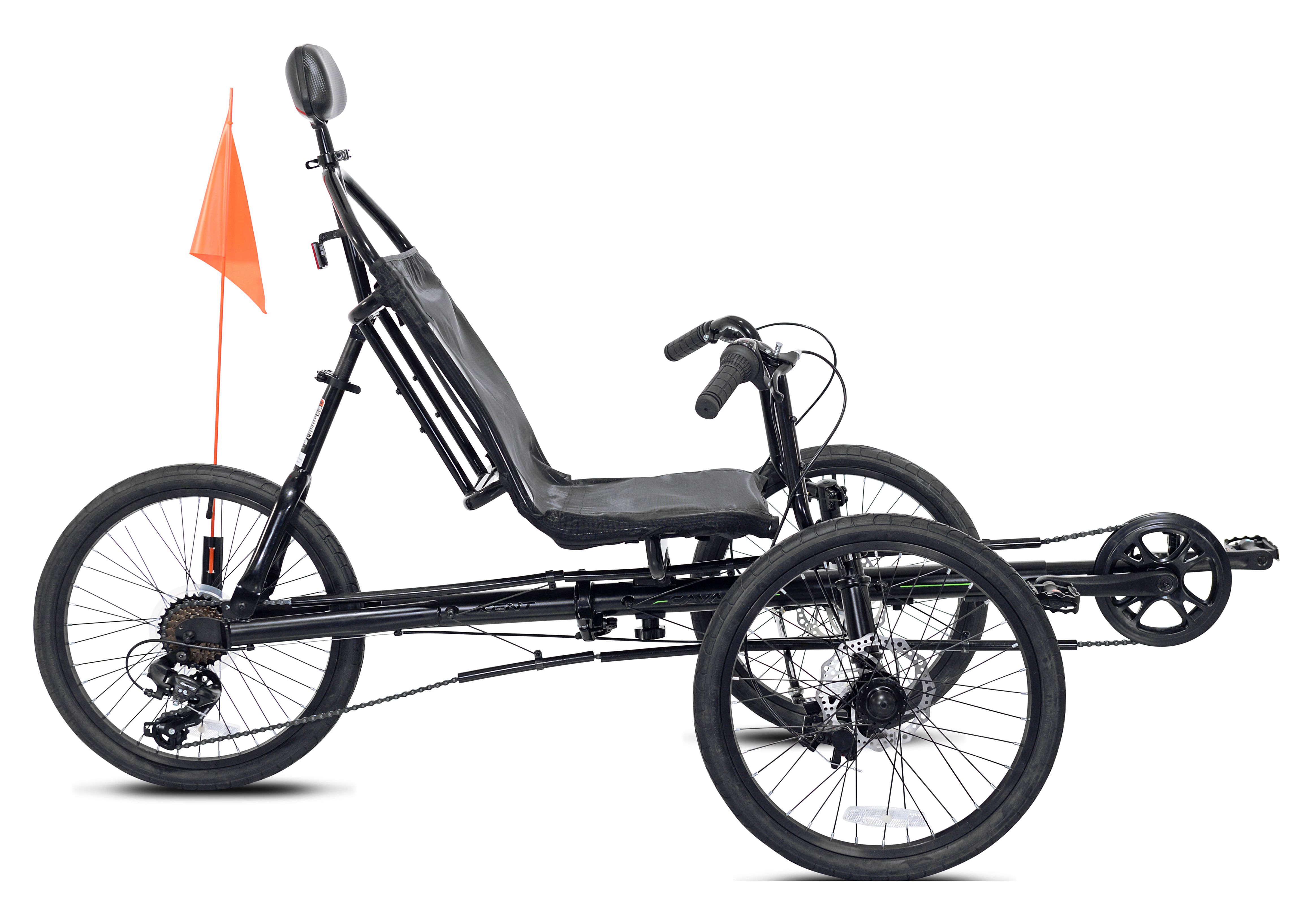 Kent 20" Unisex Cavalier Recumbent 3-Wheel Bike / Trike, Black - image 3 of 8