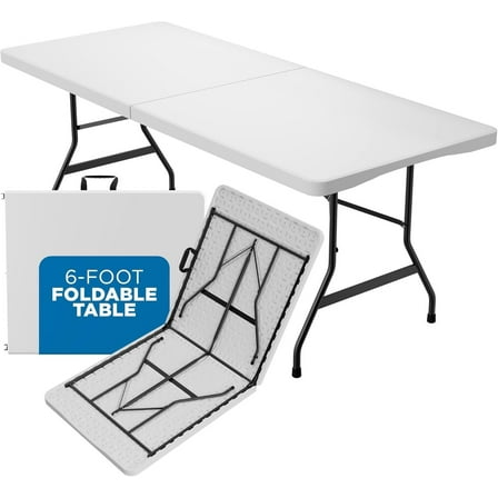 Folding Table 6' X 30', White Plastic