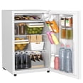 thumbnail image 1 of HOMCOM 4.5 Cu Ft Mini Fridge with Freezer, Wheels, Refrigerator, White, 1 of 10