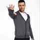 thumbnail image 4 of Ceisia Men's Athletic Hooded Zip-Up Jacket | Slim-Fit Sweatproof Training & Outdoor Sports Top Gift, 4 of 9