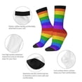 thumbnail image 3 of Bingfone Compression Socks for Women and Men Long Socks for Running Athletic Cycling Nurse- Colorful Glitter Rainbow, 3 of 6