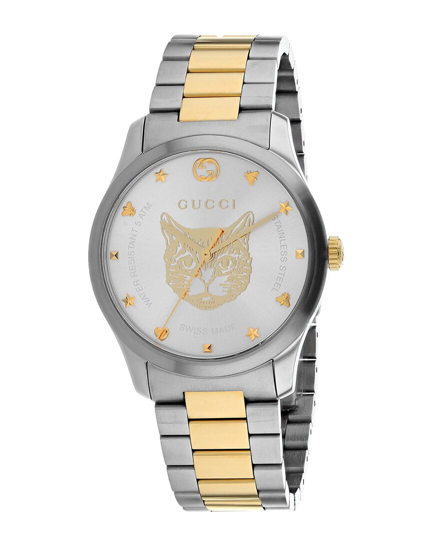 Gucci Grip Quartz White Dial Yellow Gold-tone Ladies Watch  display picture 3