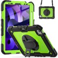 thumbnail image 2 of XYX For iPad Air 5th/4th Generation 10.9 inch 2022/2020 Case, 360 Rotating Shockproof Cover with Stand, Screen Protector, Shoulder Strap, Lime PC, 2 of 7