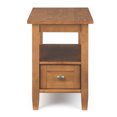 thumbnail image 3 of Simpli Home Warm Shaker 14 inch Solid Wood Transitional Narrow End Table in Light Golden Brown (Set of 2), 3 of 3