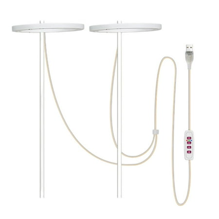 

LED Grow Light Plant Growing Lamp with and Dimmable 2 Head Natural