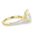 thumbnail image 2 of ESTE ORIGIN 3.25 Ct Pear Cut Moissanite Solitaire Engagement Ring with Hidden Halo and Pave, 14K Yellow Gold Wedding Ring for Her US 5.5, 2 of 8