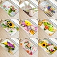 thumbnail image 2 of Flower Anti-Slip Doormat Kitchen Entrance Door Mat Flannel Carpet Colorful Indoor Floor Mats Rugs 40x60cm, 2 of 5