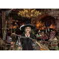 thumbnail image 2 of 8x6FT Halloween Backdrop Vinyl Magic Cauldron Potions Book Background Spooky Skulls Wicked Witch Party Photo Shoot Decor, 2 of 5
