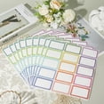 thumbnail image 3 of 150Pcs 3 x 2 Inch Colorful Name Labels Adhesive Name Tag Stickers Rectangle PVC Large Rainbow Dot Border Frame Sticky Tags Labels Sheets for Party Family Home Conferences School Office Gifts, 3 of 6