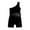 Black, variant on WEIYLL Girls Romper Sleeveless Solid Ribbed Off Shoulder Belt Waist Bag Outfits Light Blue Toddler Overalls for 4-5 Years