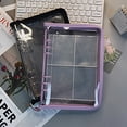 thumbnail image 3 of Libreta de hojas sueltas con 6 agujeros y cremallera transparente, con clip desmontable, tamaño A5/A6, álbum de persecución de estrellas, diario a color, 3 of 4
