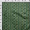 thumbnail image 3 of oneOone Polyester Lycra Fabric Leaves & Floral Block Printed Craft Fabric BTY 56 Inch Wide, 3 of 4