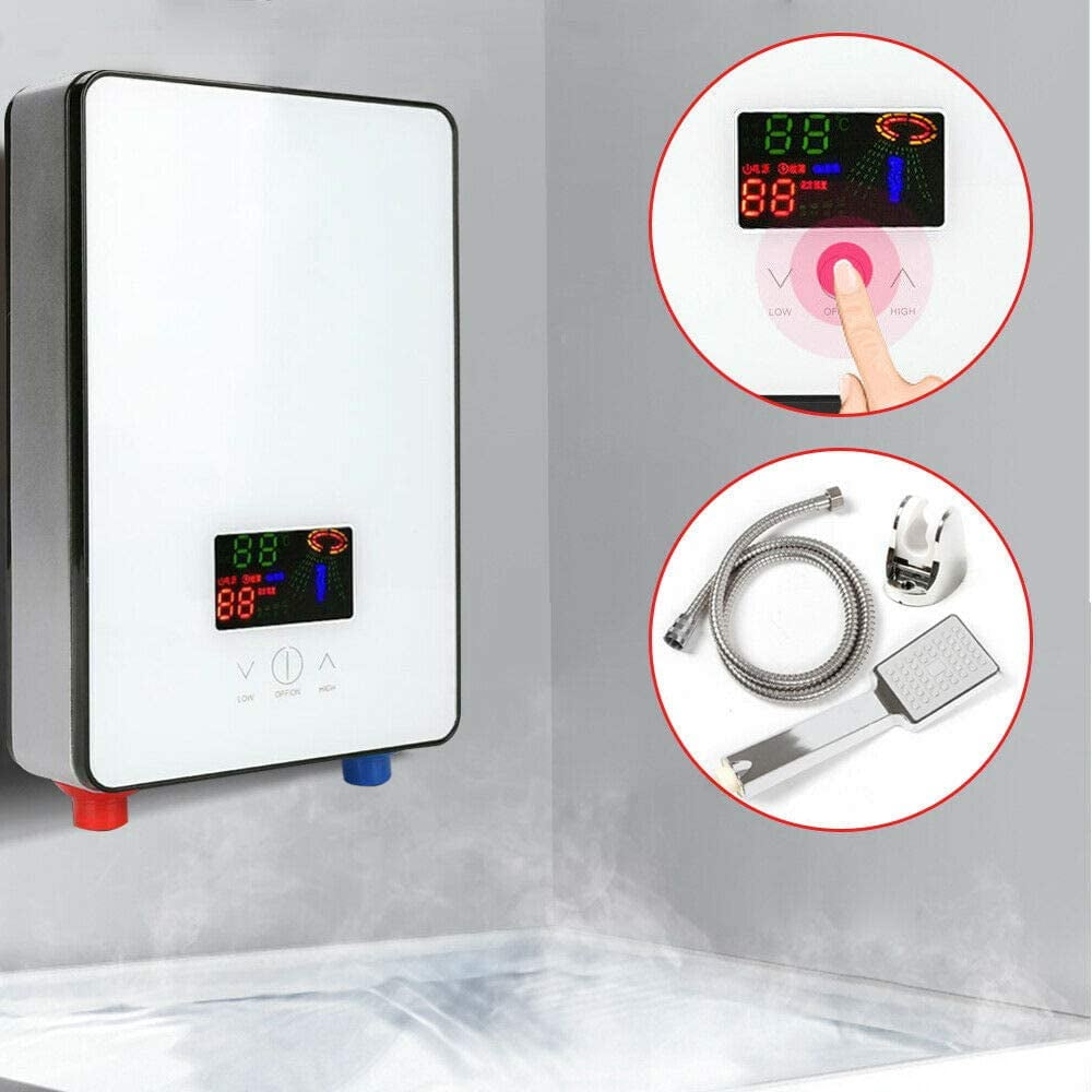 6500w 220V Electric Tankless Hot Water Heater Instant Shower Indoor Panel System 